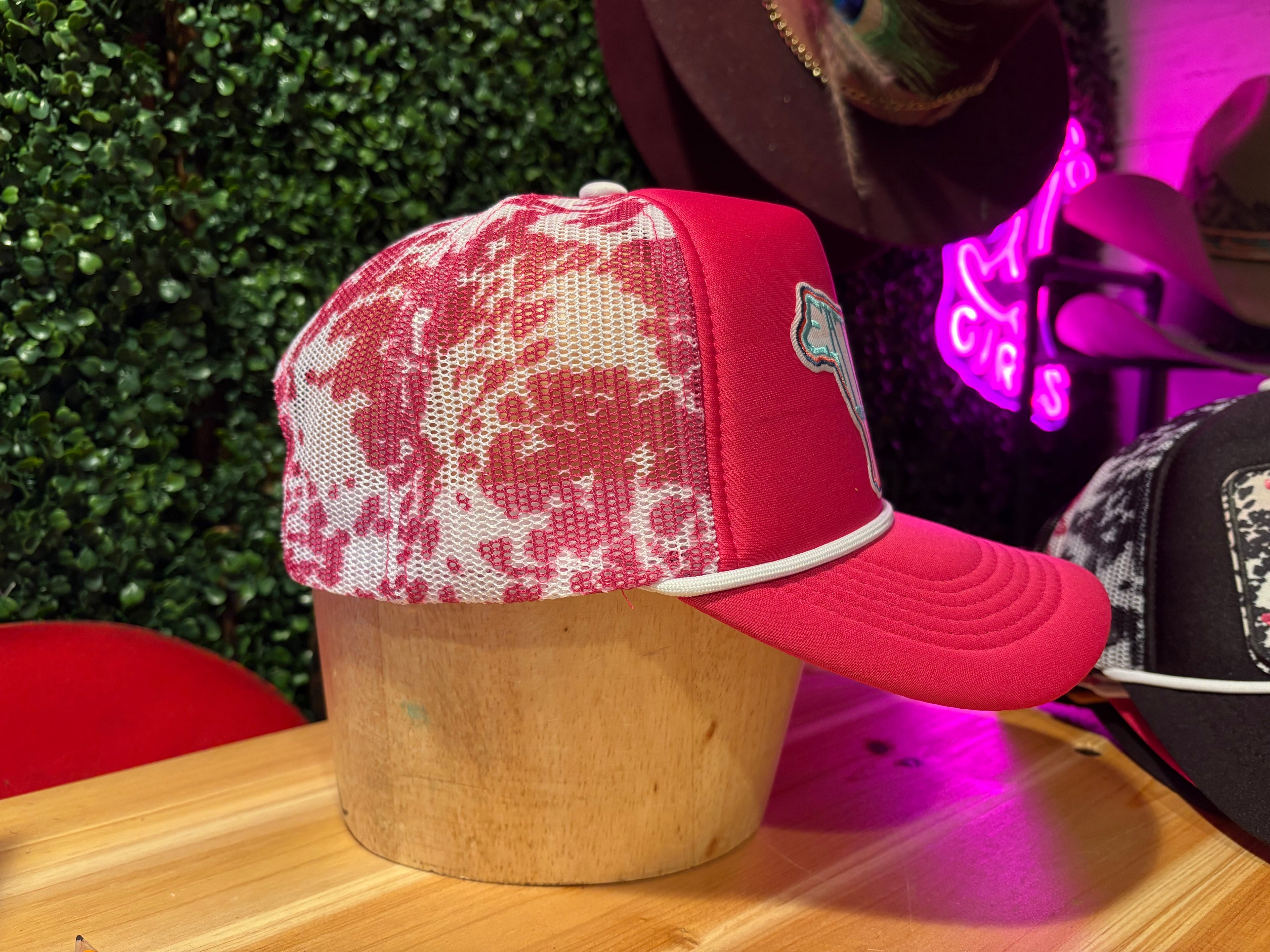 Eat Beef Hot Pink Trucker Hat