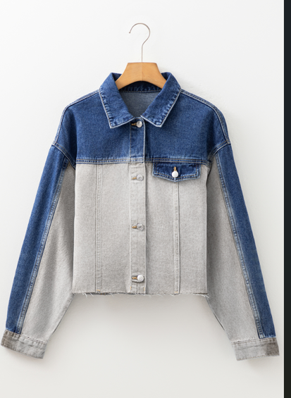 Colour Block Denim Shirt