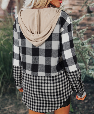Plaid Hooded Shacket