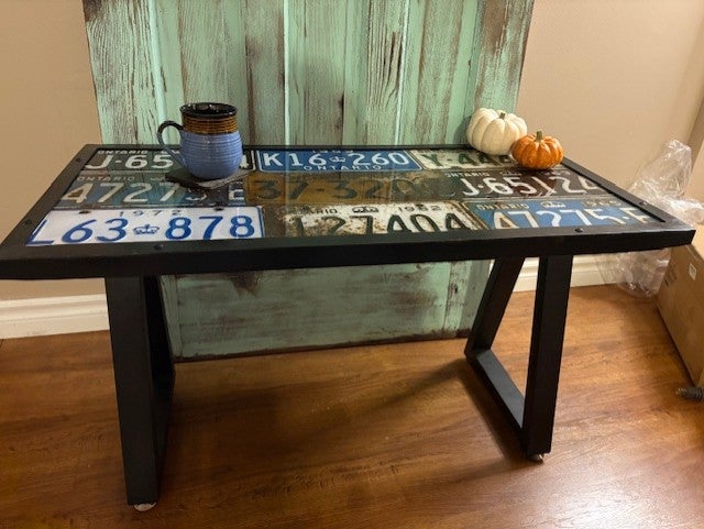License Plate Coffee Table
