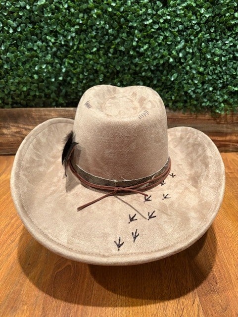 Faux Suede Cowboy Hat