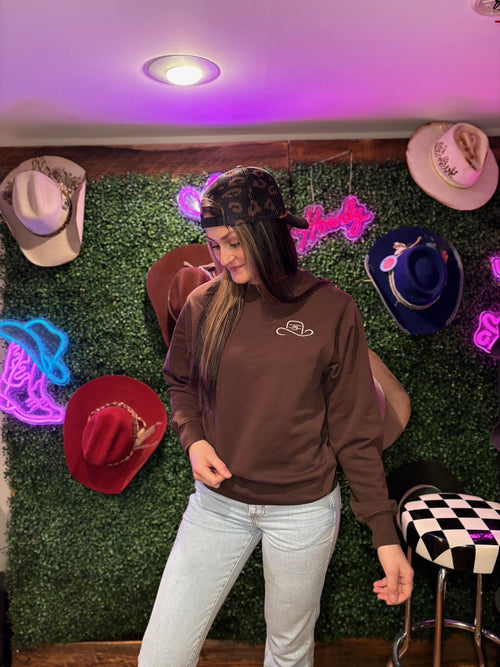 Branded Cowboy Crew Chocolate Brown