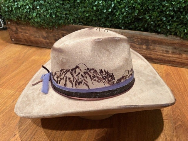 Faux Suede Cowboy Hat