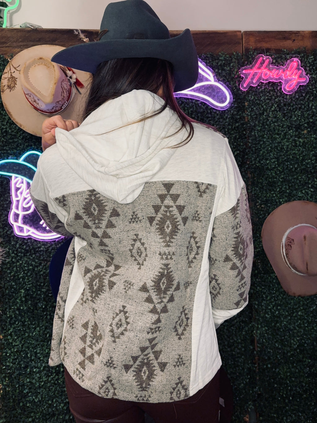 Aztec Hooded Shacket