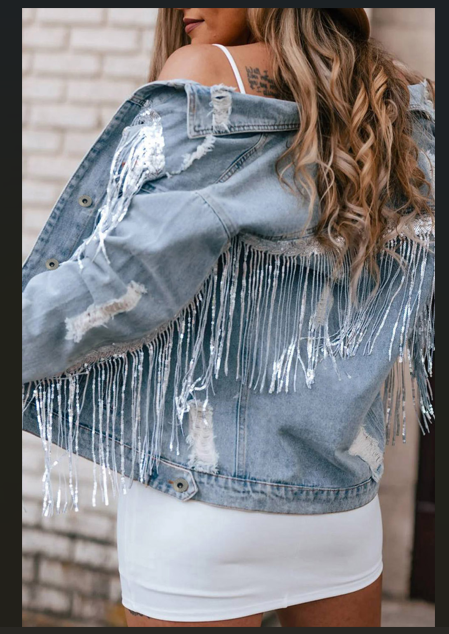 Fringe Denim Jacket