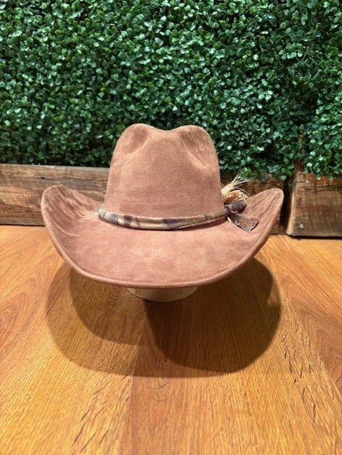 Faux Suede Cowboy Hat