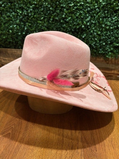 Faux Suede Cowboy Hat