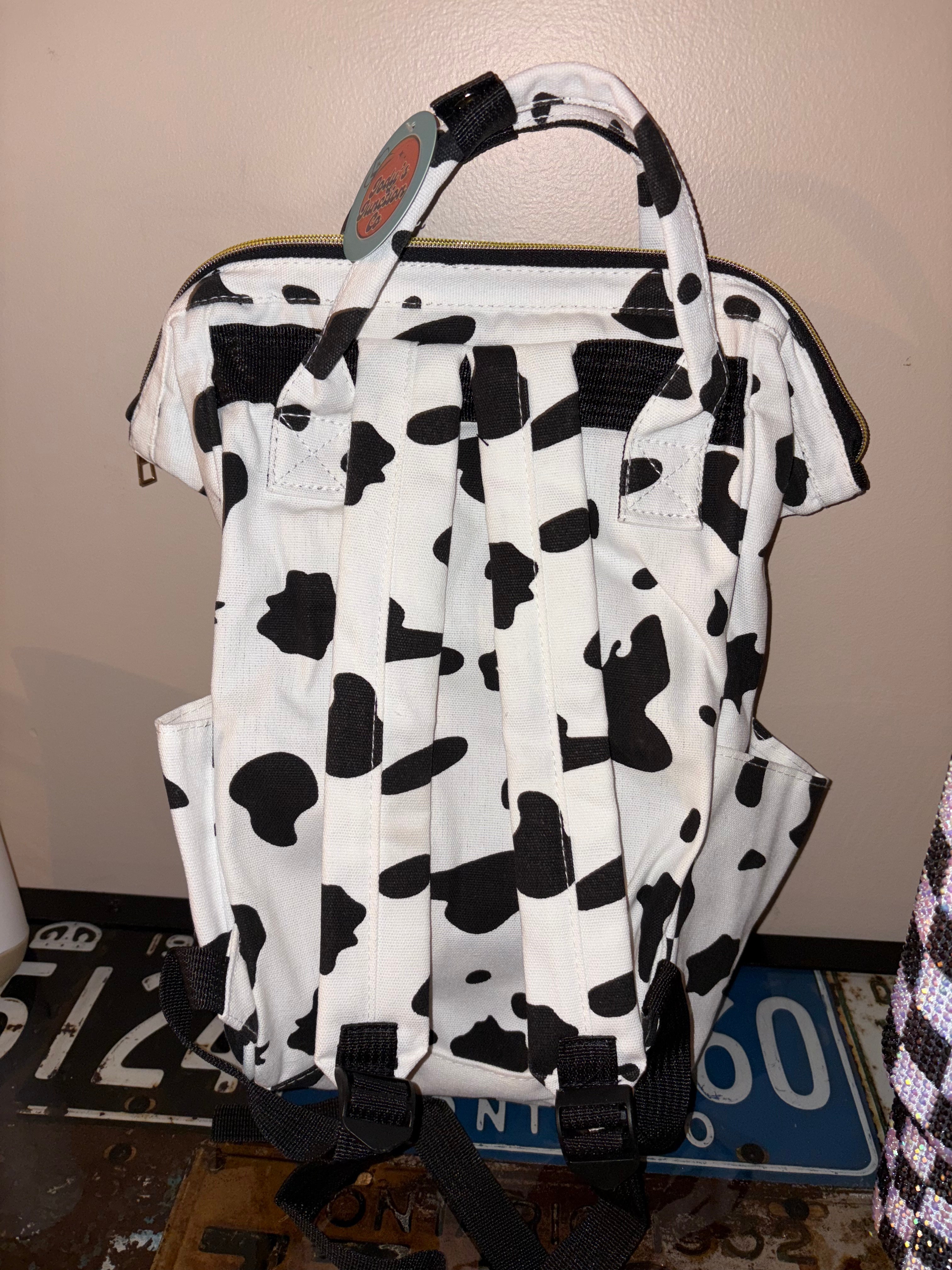 Cow Print Backpack