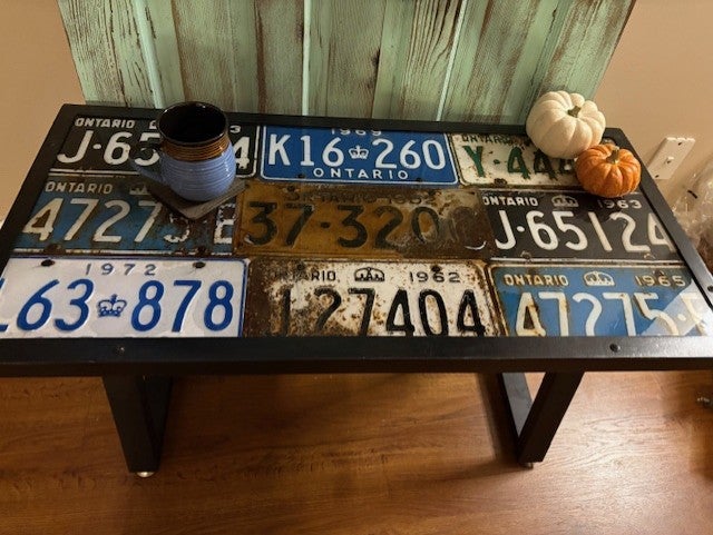 License Plate Coffee Table