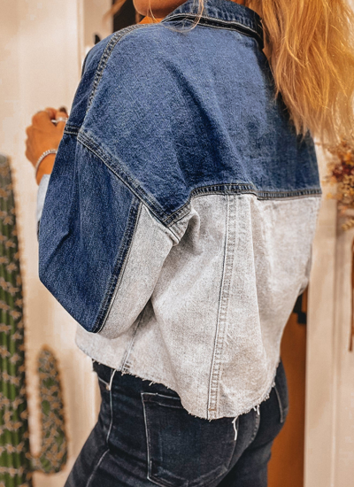 Colour Block Denim Shirt