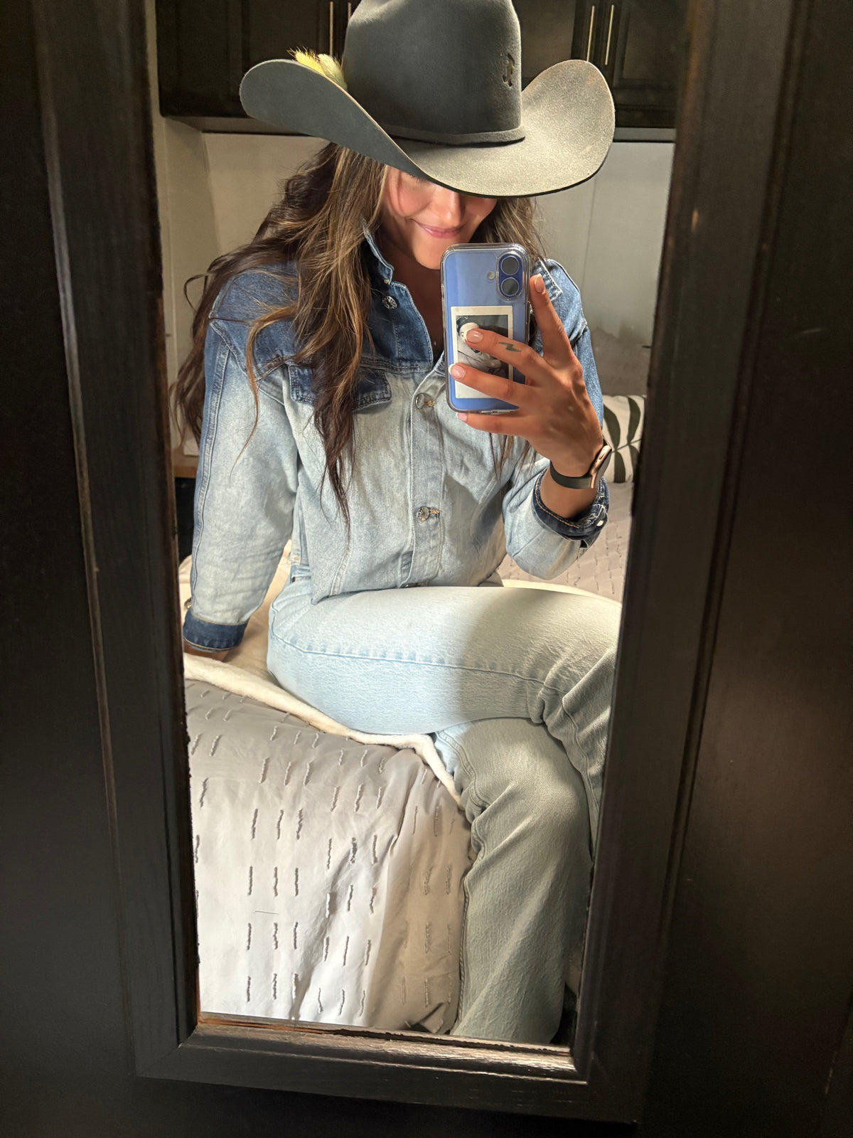 Colour Block Denim Shirt