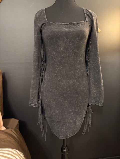 Fabulous in Fringe Stone Washed Dress