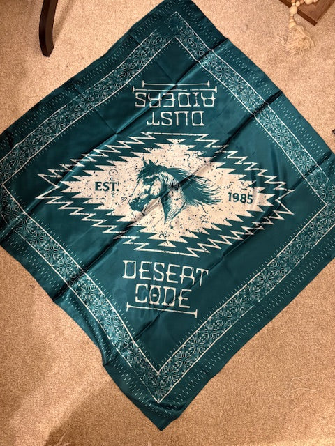 Teal Desert Code Wild Rag